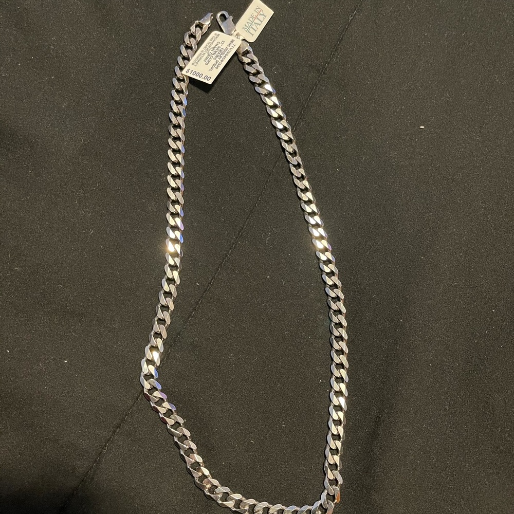 22in  men’s sterling silver chain *Retail $1,000*